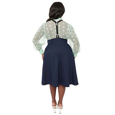 Unique Vintage 1950s Plus Size Suspender Swing Skirt
