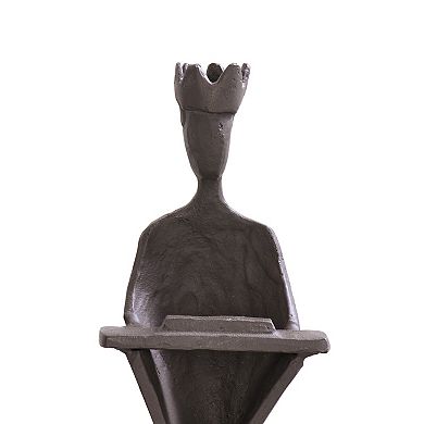 Modern 9-inch Cast Iron Nativity Sculpture Set (6 Figures)