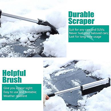Foldable Snow Scraper With Brush For All Cars