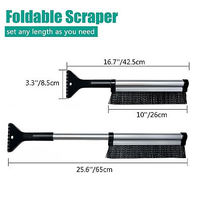 Foldable Snow Scraper With Brush For All Cars