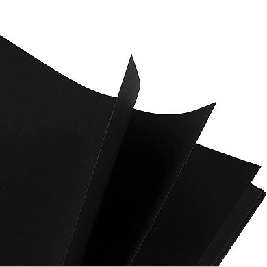 Black Hardcover Scrapbook Blank Wedding Guest Book Photo Album, 40 Sheets, 8x8"