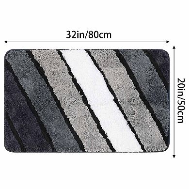 Soft Non Slip Ultra Water Absorbent Bathroom Rug Quick Dry Bath Floor Mat Bath Carpet