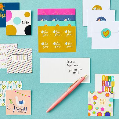 72 Pack Mini Note Cards With Envelopes For All Occasions, 24 Designs, 2.5x2.5 In