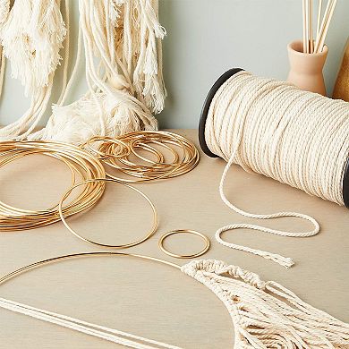Metal Rings For Crafts, Macrame, And Dream Catchers (6 Sizes, Gold, 24 Pack)