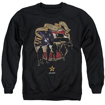 U.s. Army Duty Honor Country Adult Crewneck Sweatshirt