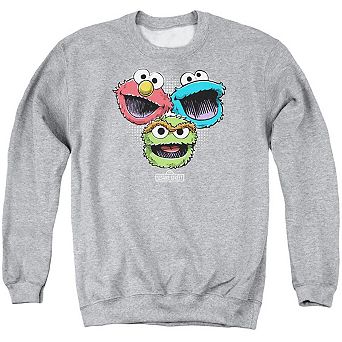 Sesame Street Halftone Heads Adult Crewneck Sweatshirt