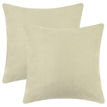 1 Pair Solid Color Pillowcases With Hidden Zipper For Bed, Sofa, Chair And Couch 16" X 16"