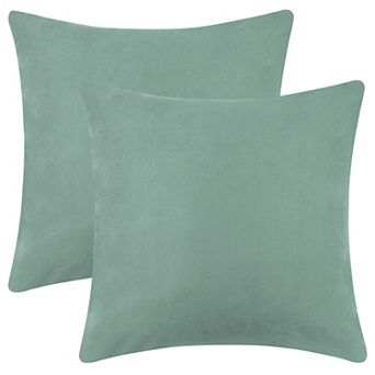 1 Pair Solid Color Pillowcases With Hidden Zipper For Bed, Sofa, Chair And Couch 16" X 16"