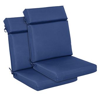 Aoodor 2 pc Outdoor High Back Dining Chair Cushion Set