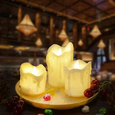 3 Pcs Led Flameless Smokeless Candles Battery Operated