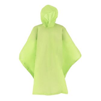 Kids' Hooded Pullover Rain Poncho With Snaps