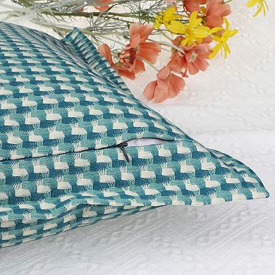 1Pcs Throw Pillow Covers with Pattern Pillow Cases Retro Cushion for Couch Sofa Home Decor 18" x 18"