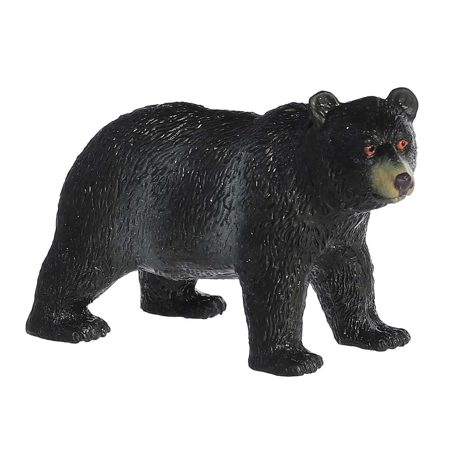 Детские фигурки Aurora Toys Mini Habitat 5" Black Bear Squish Animal Timeless Toy — фото 1