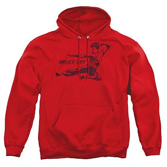 Bruce Lee Line Kick Adult Pull Over Hoodie