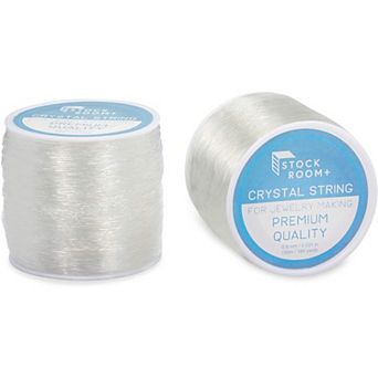 0.8mm Clear Elastic String For Jewelry Making And Beading (328 Yards, 2 Pack)