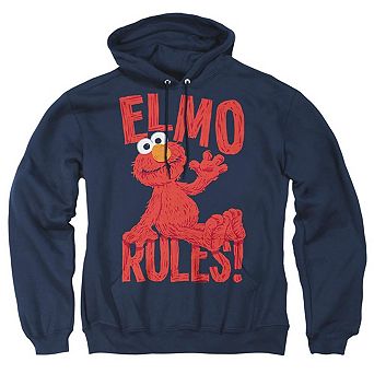 Sesame Street Elmo Rules Adult Pull Over Hoodie