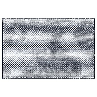 Bathroom Rug Soft and Absorbent Non-Slip Striped Bath Mat Plush for Bathroom Floor 20" x 32"