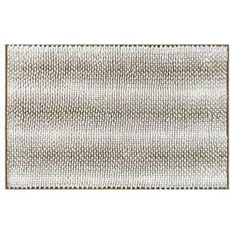 Bathroom Rug Soft and Absorbent Non-Slip Striped Bath Mat Plush for Bathroom Floor 20" x 32"