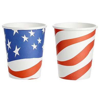 144pcs Patriotic Party Supplies American Flag Tableware 4th Of July Memorial Day
