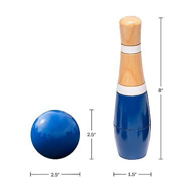 Outdoor Bowling Game Set And 6-piece Large Dice Set