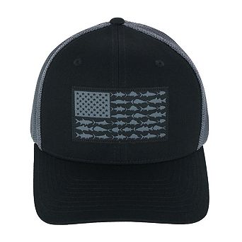 Columbia Men's Pfg Fish Flag Flex Fit Mesh Back Cap