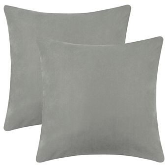 1 Pair Solid Color Pillowcases With Hidden Zipper For Bed, Sofa, Chair And Couch 20" X 20"