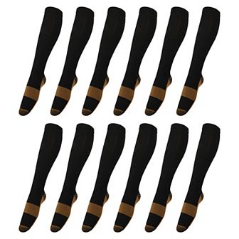 6 Pair Copper Socks Compression Socks for Women Men for Running