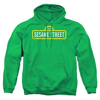 Sesame Street Rough Logo Adult Pull Over Hoodie
