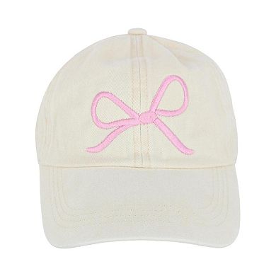 David & Young Women's Delicate Bow Baseball Cap