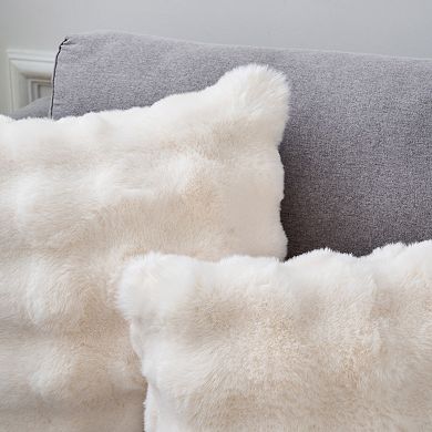 1 Pc Faux Fur Cozy Decorative Throw Pillow Case Luxury Soft Modern Plush Pillowcase 12"x20"