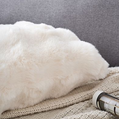 1 Pc Faux Fur Cozy Decorative Throw Pillow Case Luxury Soft Modern Plush Pillowcase 12"x20"