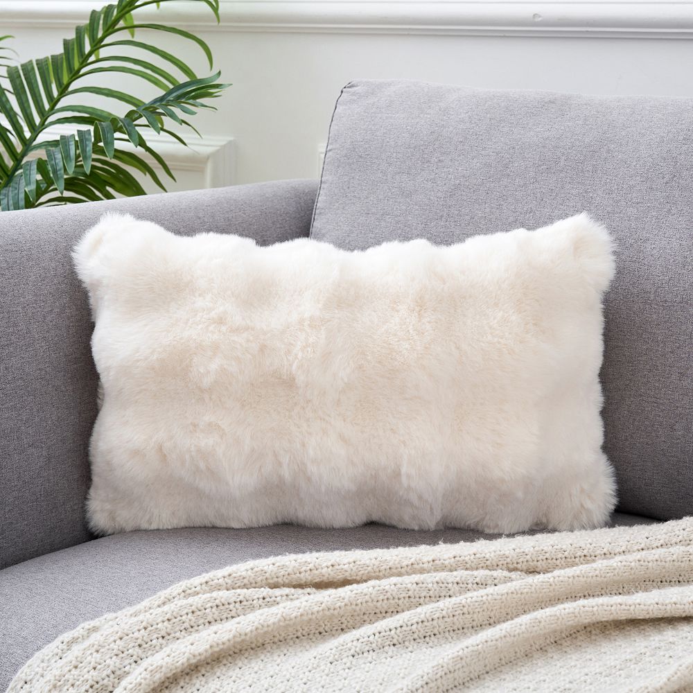 Picture of 1 Pc Faux Fur Cozy Decorative Throw Pillow Case Luxury Soft Modern ...