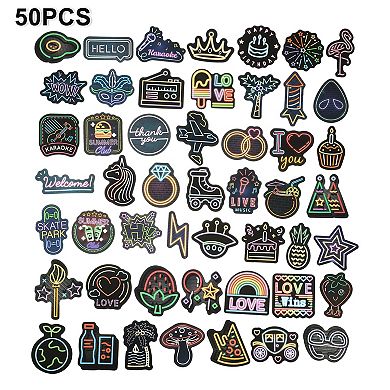50pcs Neon Stickers Kit Graffiti Vinyl Stickers Neon Cute Mix And Match Stickers