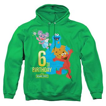 Sesame Street 6th Birthday Adult Pull Over Hoodie