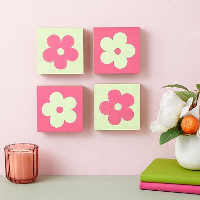 Unfinished Mdf Wood Blocks For Crafts, Wooden Square Blocks For Diy (4 Pack)