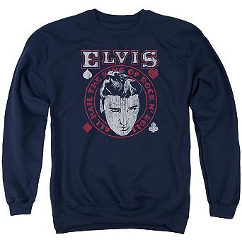 Elvis Presley Hail The King Adult Crewneck Sweatshirt