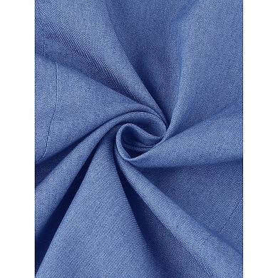 Denim Top For Women's Long Sleeve Peter Pan Collar Shirt