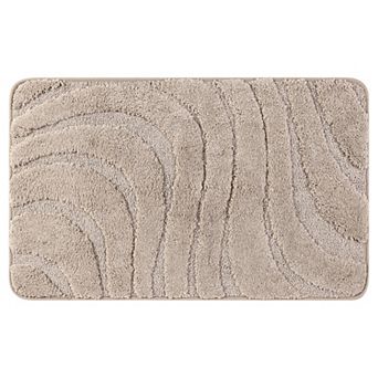 1 pc Non Slip Bath Mat Bathroom Rug Absorbent Washable Microfiber for Shower Room Floor 16" x 24"