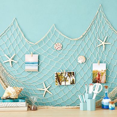 Fishing Net Decorations, 79x60 Nautical Decor For Birthday Party, Baby Shower