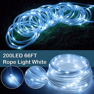 23m 200 Led Rope Lights With Solar Panel