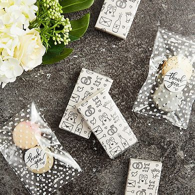 Wedding Theme Pocket Tissues, Travel Size Wipes (24 Pack)