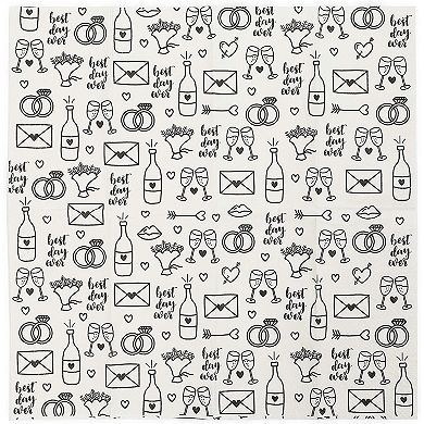 Wedding Theme Pocket Tissues, Travel Size Wipes (24 Pack)