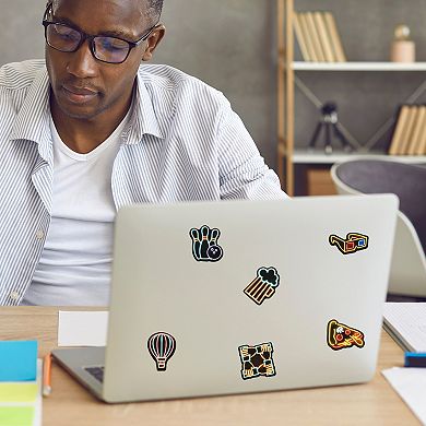 100pcs Neon Stickers Kit Graffiti Vinyl Stickers Neon Cute Mix And Match Stickers