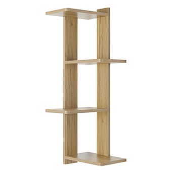 Alvar Corner 4 tier Floating Ledge Column Wall Shelf