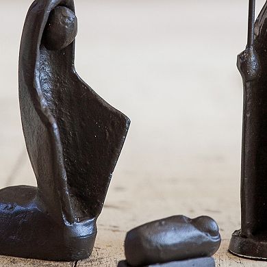 6 Pc. Iron Nativity Set, Family & Kings