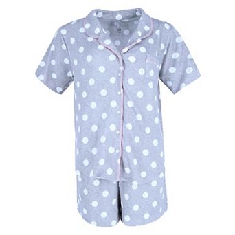 Women's Plus Size Polka Dot Pajama Short Set