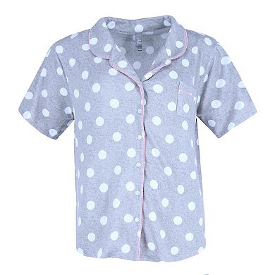 Women's Plus Size Polka Dot Pajama Short Set