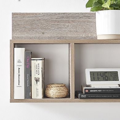 Triple Cubed Floating Shelf With Ledge