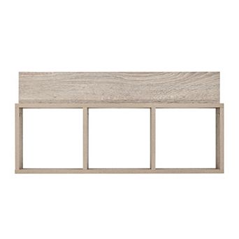 Triple Cubed Floating Shelf With Ledge