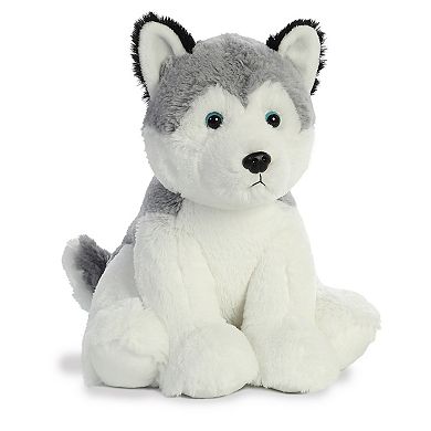 Aurora Large Gray 14" Husky Cuddly Stuffed Animal